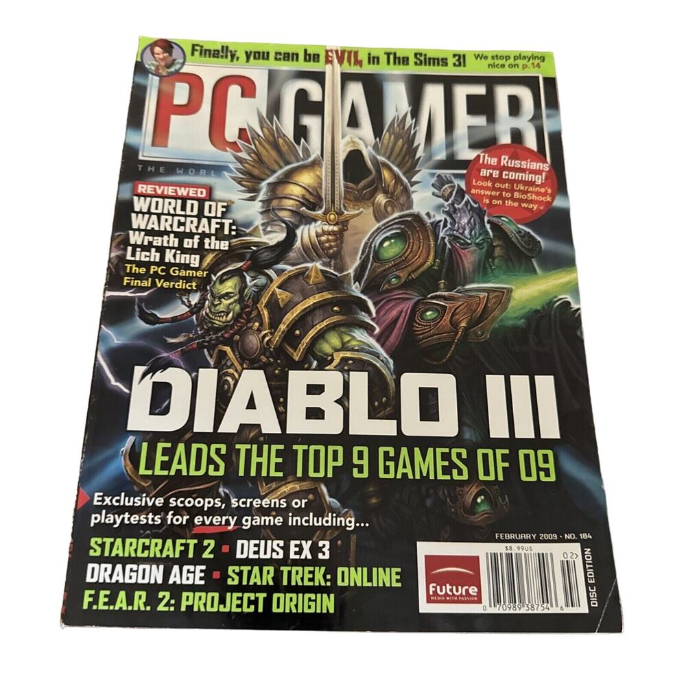Pc Gamer Magazine Diablo 3 February 2009, No. 184